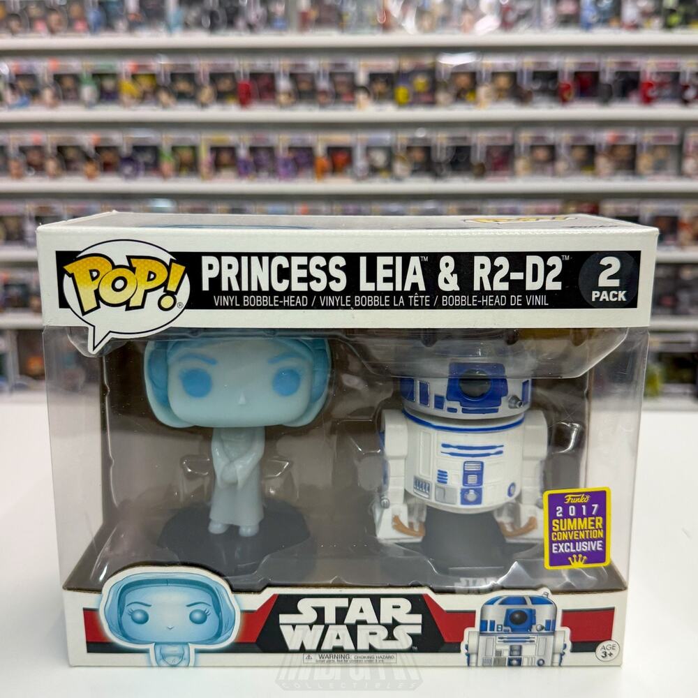 Funko Pop Star Wars Princess Leia Holographic & R2-D2 SDCC 2 Pack Vinyl Figure